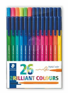 Staedtler "Triplus" rostirón készlet 1 mm 26 különböző szín (323 TB26)